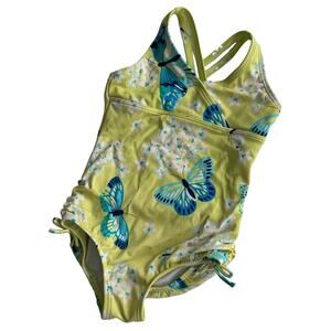 Lands End Swimsuit Sz 4 Girl's Butterfly One Piece Bathing Suit